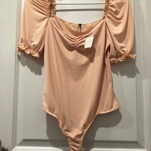 ROSE GOLD SATIN BODYSUIT